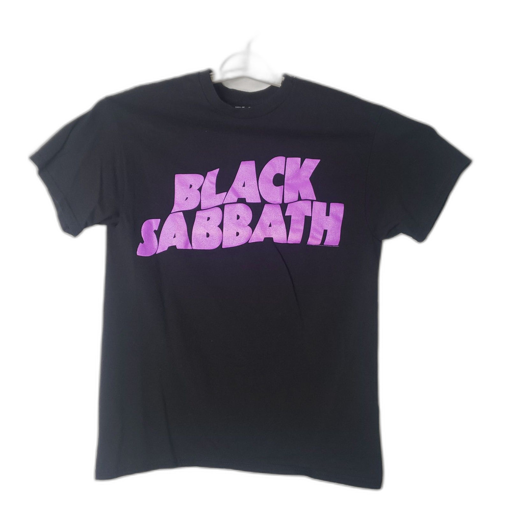Black Sabbath Master of Reality Logo Black and Purple T Shirt Size Medium